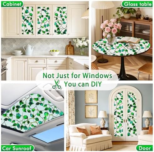 SOMWISE Frosted Window Privacy Film, Decorative Sun Heat Blocking, Anti UV - Image 6