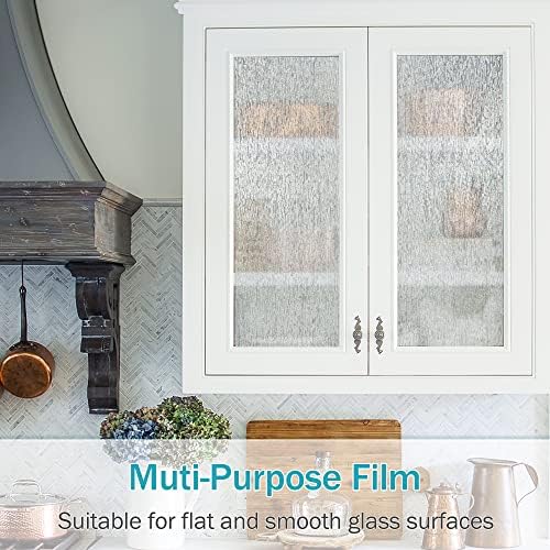VELIMAX Rain Glass Window Film Privacy Static Window Clings Decorative Glass Sticker for Home Office Removable UV Protection Heat Control 29.5 x 157.48 inches - Image 6