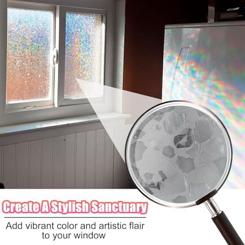 Window Privacy Film, Pebble Decorative Static Cling Glass Sticker No Glue Removable Window Tint with Installation Tools, Anti-UV Front Door Glass Covering for Home, 17.7" x 157.4" - Image 6