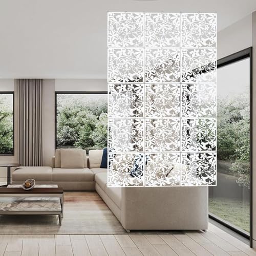 12+4PCS KEIBIKEIDI Hanging Room Divider Screens Made of Environmentally PVC, Simple and Modern White Hanging Panel Screen for Decoration Home, Livingroom,Bedroom, Kitchen, Dining Room,Hotel and Bar - Image 6