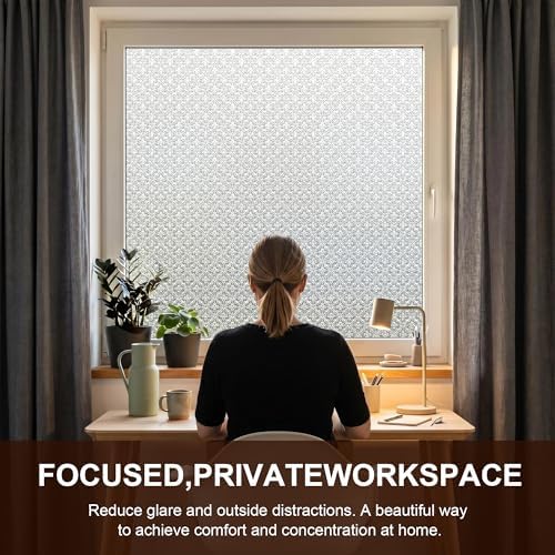 3D Decorative Window Privacy Film, Anti- UV Static Cling,23.6"x78.7" - Image 6