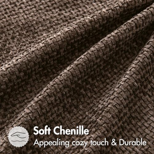 MIULEE Decorative Couch Throw Pillow Covers 18x18 Inch Dark Brown 2 Pack - Image 6