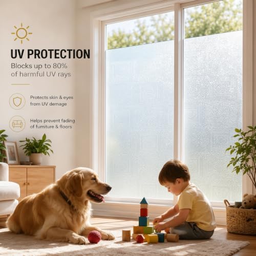 SUNBABY Frosted Glass Window Privacy Film, Static Cling, 29.5"x78.7" - Image 7