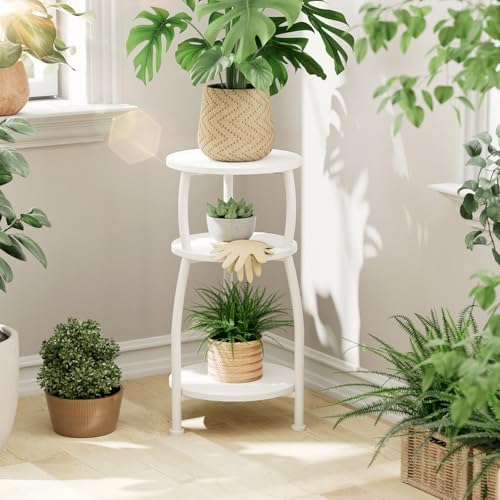 Small Round Side Table, 3-Tier Slim End Table for Small Spaces - Image 6