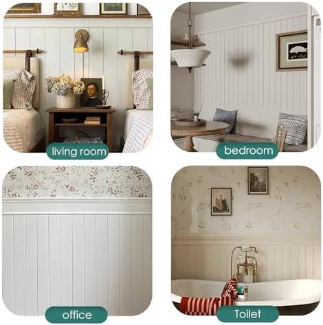White 4-inch EVA molding Trim, 3D Flexible Corrugated self-Adhesive Panel, Suitable for TV Accent Walls, playroom and Modern Interior Decor (16.4 FT) - Image 6