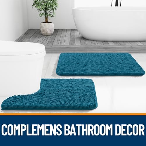 OLANLY Bathroom Runner Rugs 59x20, Extra Soft Absorbent Chenille Bath Rugs - Image 7