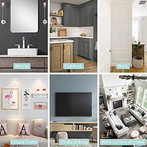 Gaahing Paintable Wall Trim, Peel and Stick Self-Adhesive Design, DIY Home Decor on The Cabinet Mirror Frame, 16.4ft x 0.8in - Image 6