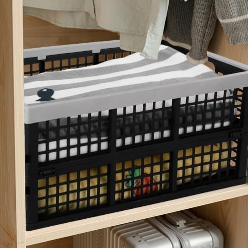 Vababa 42 L Stackable Collapsible Storage Crate, 3-Pack Storage Basket - Image 7