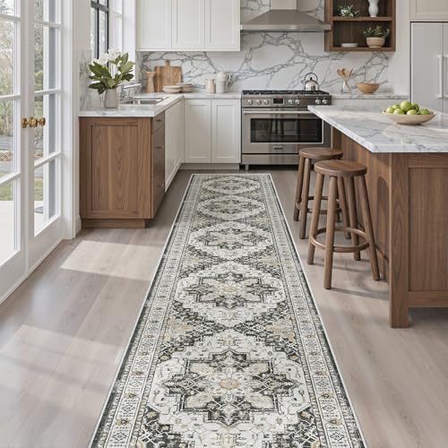 Madane Washable Runner Rugs 2x12 Long for Hallway Kitchen Soft, Black - Image 7