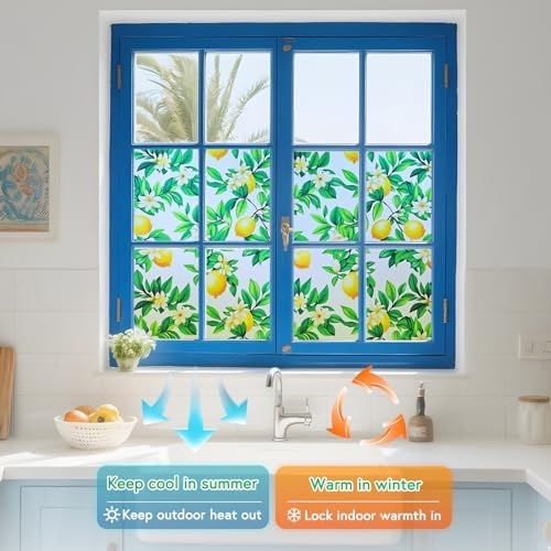 Upgraded Window Privacy Film Day & Night, Heat Blocking Anti-UV Save Energy - Image 6