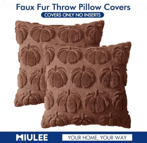 MIULEE Fall Pillow Covers Pumpkin Fall Decor 20x20 Autumn Glaze - Image 7