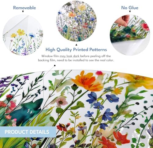 ADD.HERES Stained Glass Window Film, Window Film Decorative, 17.5 x 78.7 in - Image 6