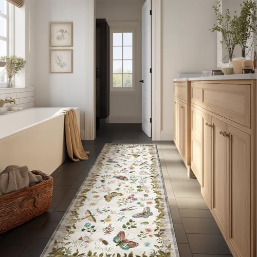Machine Washable Kitchen Runner Rugs: 2'x6' Entryway Rug Runner Stain Resistant Non Slip Low Pile Soft Carpet Runners for Hallways Indoor Entryway Kitchen Laundry Room Bedroom Farmhouse - Image 6