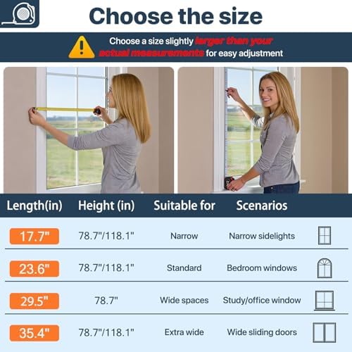 Bloss One Way Privacy Window Film Heat Blocking, Black Silver,17.7" x118.1" - Image 7