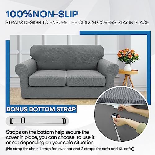 XINEAGE 2-Piece Stretch Armchair Sofa Cover, Washable Couch Covers for Dog - Image 6