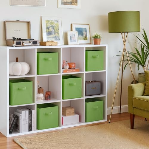 Cupic Cupid 6-Pack 11x11 Storage Cube Bins, Storage Organizer Bins, Green - Image 7
