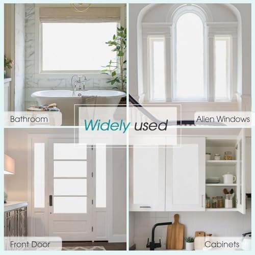 Coavas Frosted Glass Window Privacy Film, Static Cling, White 17.5"x78.7" - Image 6