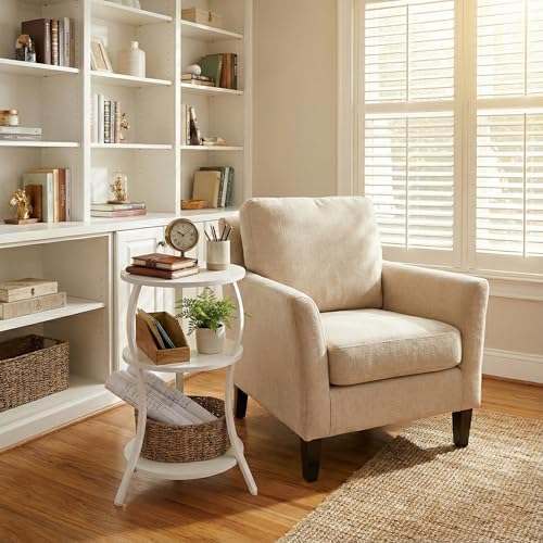 YEAKOO Small Round Side Table,3-Tier Slim Waist End Table for Small Spaces - Image 6