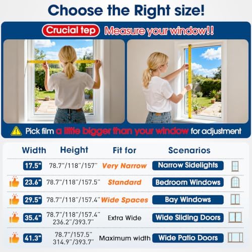 Coavas One Way Privacy Window Film Heat & Glare Control, 23.6"x157" Blue - Image 7