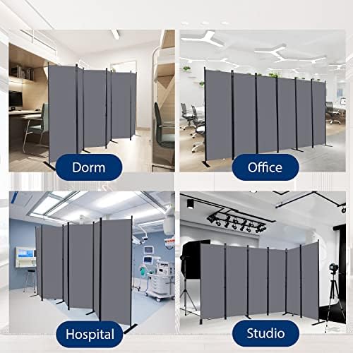6 Panel Wide Room Divider Wall Screen for Room Separation,132''W x 71''H - Image 6