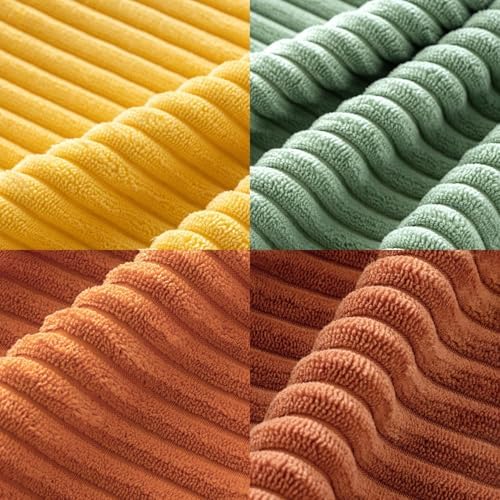 MIULEE Fall Decorative Throw Pillow Covers Yellow Rust Green 24x24 - Image 6