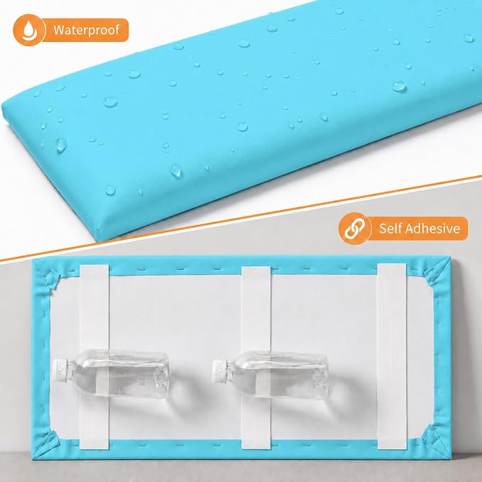 Anti Collision Wall Padding for Kids, Upholstered 3D Wall Panels | 4 Packs 7.8'' x 15.7'' Peel and Stick Headboard, Self Adhesive Wall Pads for Kids, Bedroom, Living Room, Blue - Image 7