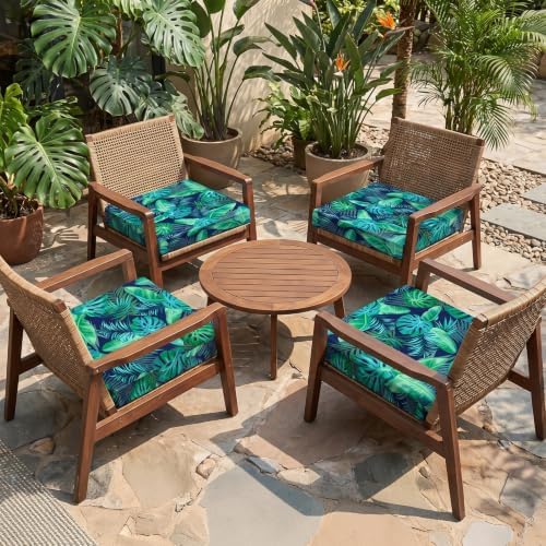 4Pcs Patio Cushion Covers Stretch Outdoor Furniture Protector Slipcovers - Image 6