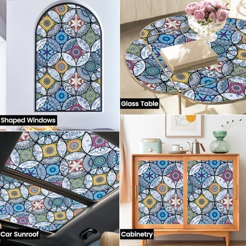 DKTIE Static Cling Decorative Window Film Easy to Install 35.4" x 118.1" - Image 6