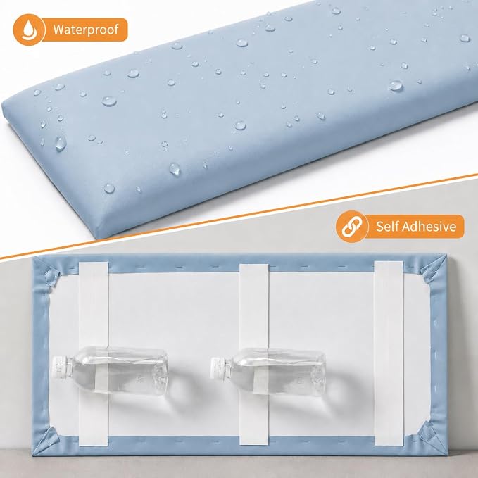 Anti Collision Wall Padding for Kids, Upholstered 3D Wall Panels | 4 Packs 7.8'' x 15.7'' Peel and Stick Headboard, Self Adhesive Wall Pads for Kids, Bedroom, Living Room, Blue (Smog) - Image 7