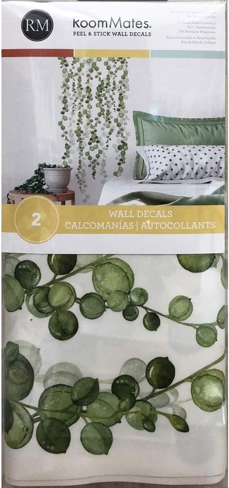 RoomMates RMK3903SCS String of Pearls Succulent Vine Peel and Stick Wall Decals| (Pack of 4) - Image 4