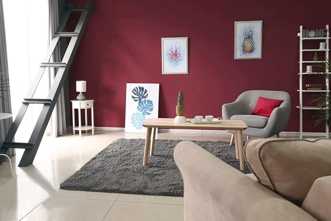 Yasinet Red Wallpaper Red Peel and Stick Wallpaper Rosered Contact Paper for Cabinets Modern Burgundy Waterproof Self Adhesive Removable Wall Paper for Wall Bedroom Bathroom Vinyl 17.7" x118" - Image 9