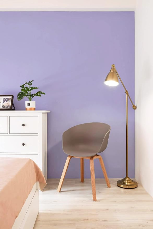 118"x17.7" Purple Wallpaper Solid Color Peel and Stick Wallpaper Purple Contact Paper Solid Color Self-Adhesive Removable Wall Paper for Wall Furniture Cabinet Covering Vinyl Rolls - Image 9