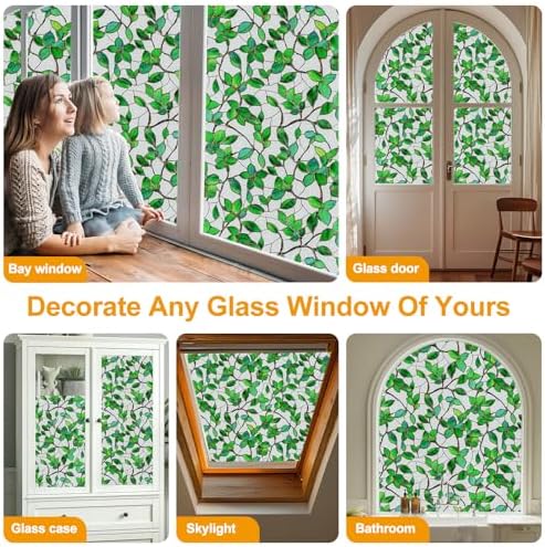 Frosted Privacy Window Film Static Cling Decorative Glass Film35.4x78.7in - Image 6