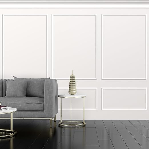 Pangda 3set Peel and Stick Wall Molding Kit 3D Premade, 39x63in | Accent Wall Moulding Kit, Wainscoting Panel, for Interior Decor, Ready to Assemble, Peel and Stick, Wainscoting Accent Panel - Image 6