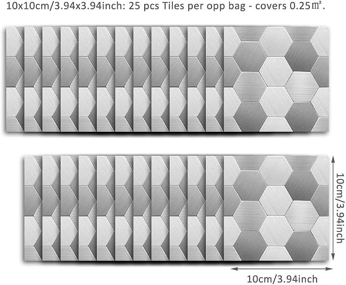 Alwayspon 25 Pcs Self-Adhesive Tile Transfer Decals - Peel & Stick Wall Tile Sticker for Kitchen & Bathroom, 4x4inch - Image 7