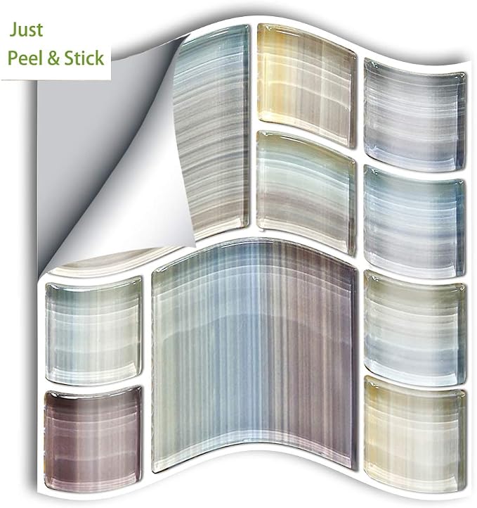 Alwayspon 25 Pcs Self-Adhesive Tile Transfer for Home Decor, Peel and Stick Tile Decal, Water-Proof Backsplash Wall Tile Sticker for Kitchen Bathroom, 4x4inch - Image 7