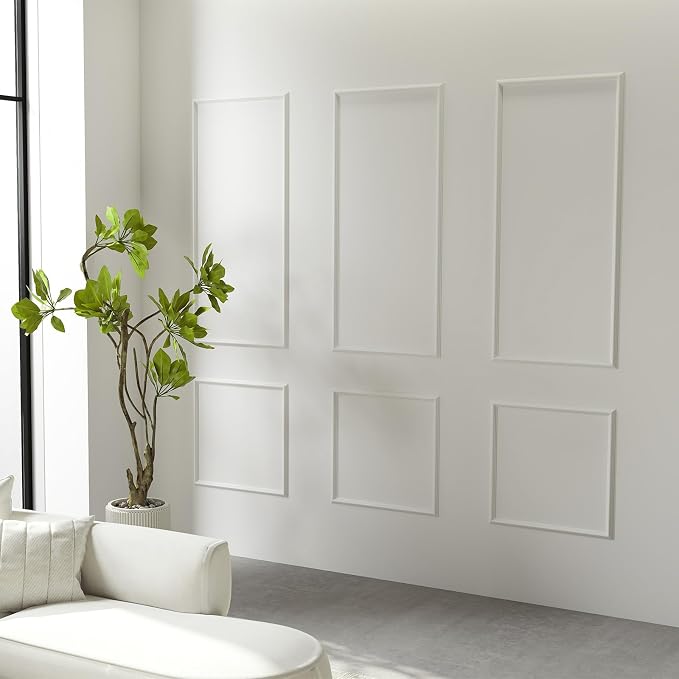 Peel and Stick Premade Wall Molding Kit, 3 Set Wainscoting | Ready-to-assemble panels, molding trim, interior wall decor, accent walls for living room bedroom corridor - Image 9