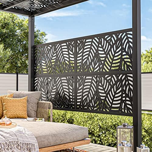2'x4' Sanibel Decorative Screen, Black - Image 6