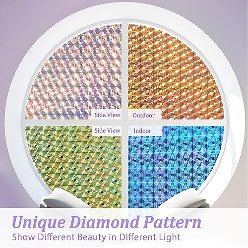 Windimiley Stained Glass Window Privacy Film, Rainbow Clings, 11.8" x 78.7" - Image 6