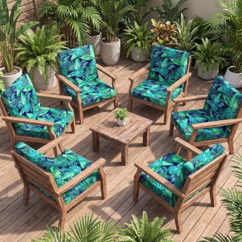 12Pcs Patio Cushion Covers Stretch Outdoor Furniture Protector Slipcovers - Image 6