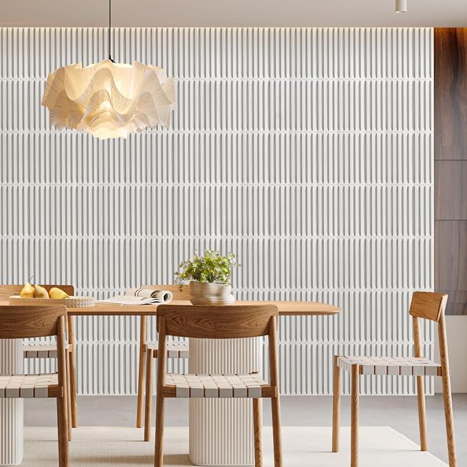 Heikki 30 Pack 3D Wall Panel for Interior Wall Décor, PVC Flower Textured Wall Panels for Living Room Bedroom Hotel Office, 11.8"x11.8", Double-sided Tape (White-XHT) - Image 7