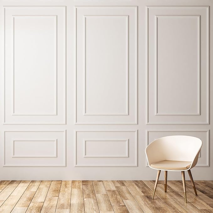 Pangda 3 Set Peel and Stick Wall Molding Kit Panel, 31x54 in | Premade, Wainscoting Accent Panel, Wall Moulding Kit, 3D, for Interior and Outer Layer, Ready to Assemble, Accent Molding - Image 6