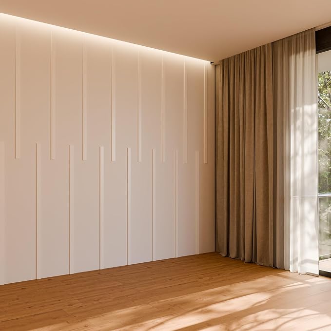 Pangda Peel and Stick Wall Molding Kit,Simple Style | Wall Molding Kit, Living Area Decor, Premade Wainscoting Panels Accent Panel for Home, Office, Hallway, Dining Room - Image 6