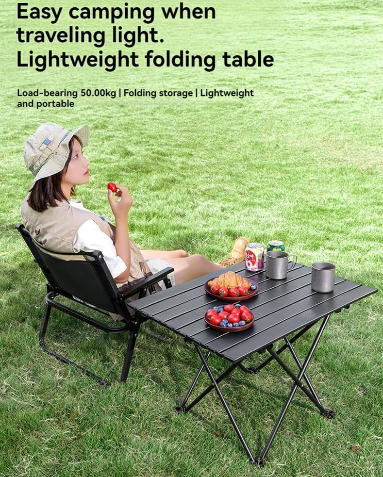Folding Camping Table – Ultralight Aluminum Portable Table for Camping, Hiking, Backpacking, Picnic, Beach, BBQ – Compact Lightweight Collapsible Travel Side Table for Outdoor, RV, (2) - Image 7