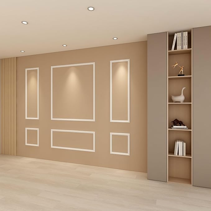 Peel and Stick Wall Molding Kit, Accent Wall Panels for Interior Wall Decor with Double-Sided Tape, 3 Set Pre-Cut PS Wainscoting Panels (50 * 40 in) - Image 6