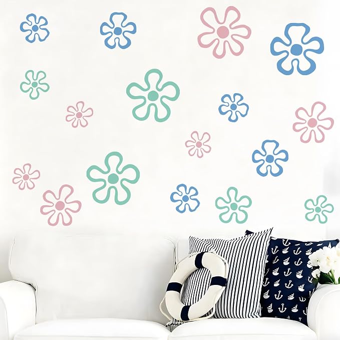 Ocean Flower Wall Decals, Peel and Stick Under the Sea Floral Bubble Mural, Playful Sea Flower Wall Stickers for Kids, Boys and Girls Room, Bedroom & Nursery Decor (Ocean Flower Wall Decals) - Image 9
