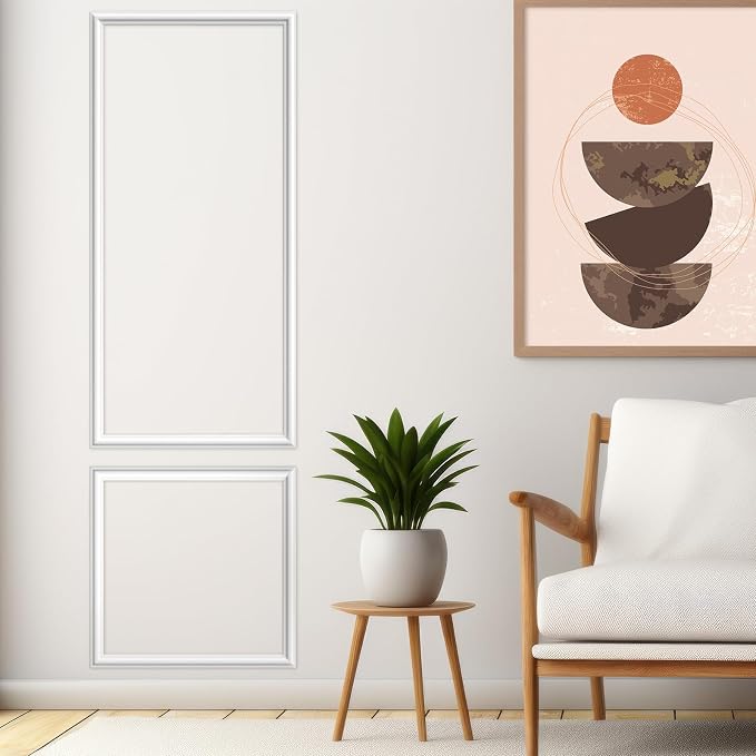 Pangda Peel and Stick Wall Molding Kit, 3D Premade Accent Molding Wainscoting Panel for Interior Wall Moulding Decor, Ready to Assemble Wainscoting Accent Panel | Wall Molding Kit, Premade Accent, Molding Wainscoting Panel for Interior, Wall Moulding D... - Image 9