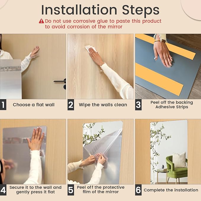 iCAGY Acrylic Self Adhesive Mirror Sheet for Wall - Image 7