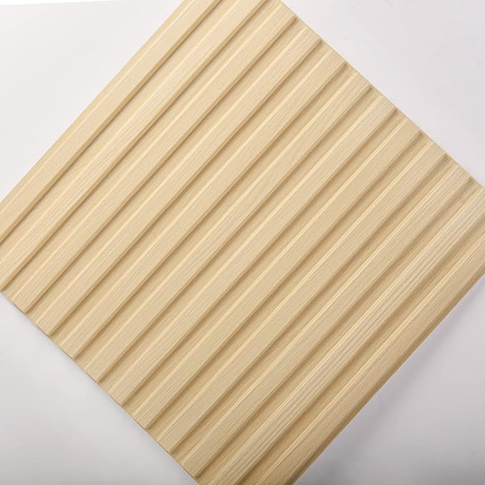 Art3d 3D Fluted Textured Slat Wall Panels, 19.7 x 19.7 in, 12-Pack, Oak | PVC, Waterproof, Scratch Proof, Wipeable, Break-Proof, Ideal for Home, Office and Commercial Spaces - Image 9