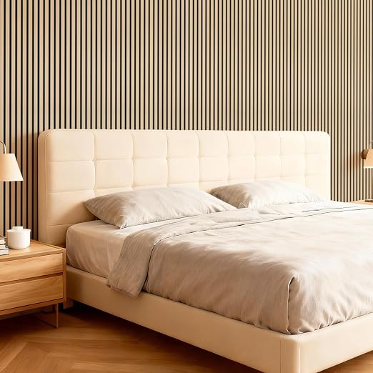 TONOR Wood Wall Panels for Interior Wall Decor-10 Pack 47.2" x 23.6" | Acoustic Wall Panels-77.5ft², Wood Slat Acoustic Panels for Noise Cancelling and Decoration, Living Room, Office,Oak - Image 9